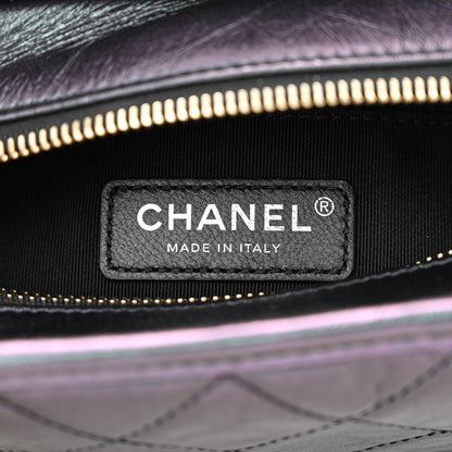 Chanel Iridescent Aged Calfskin Quilted Small Gabrielle Hobo Black 6 of 11