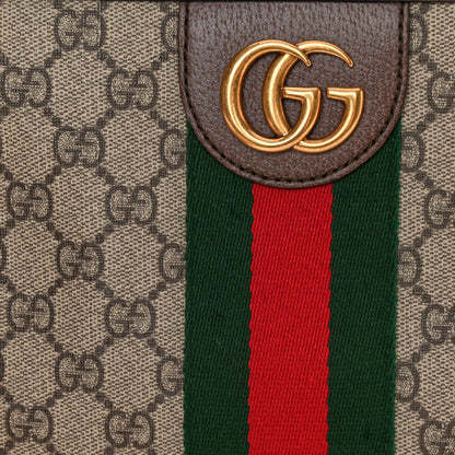 Gucci GG Supreme Monogram Web Small Ophidia Messenger Bag Brown 11 of 13
