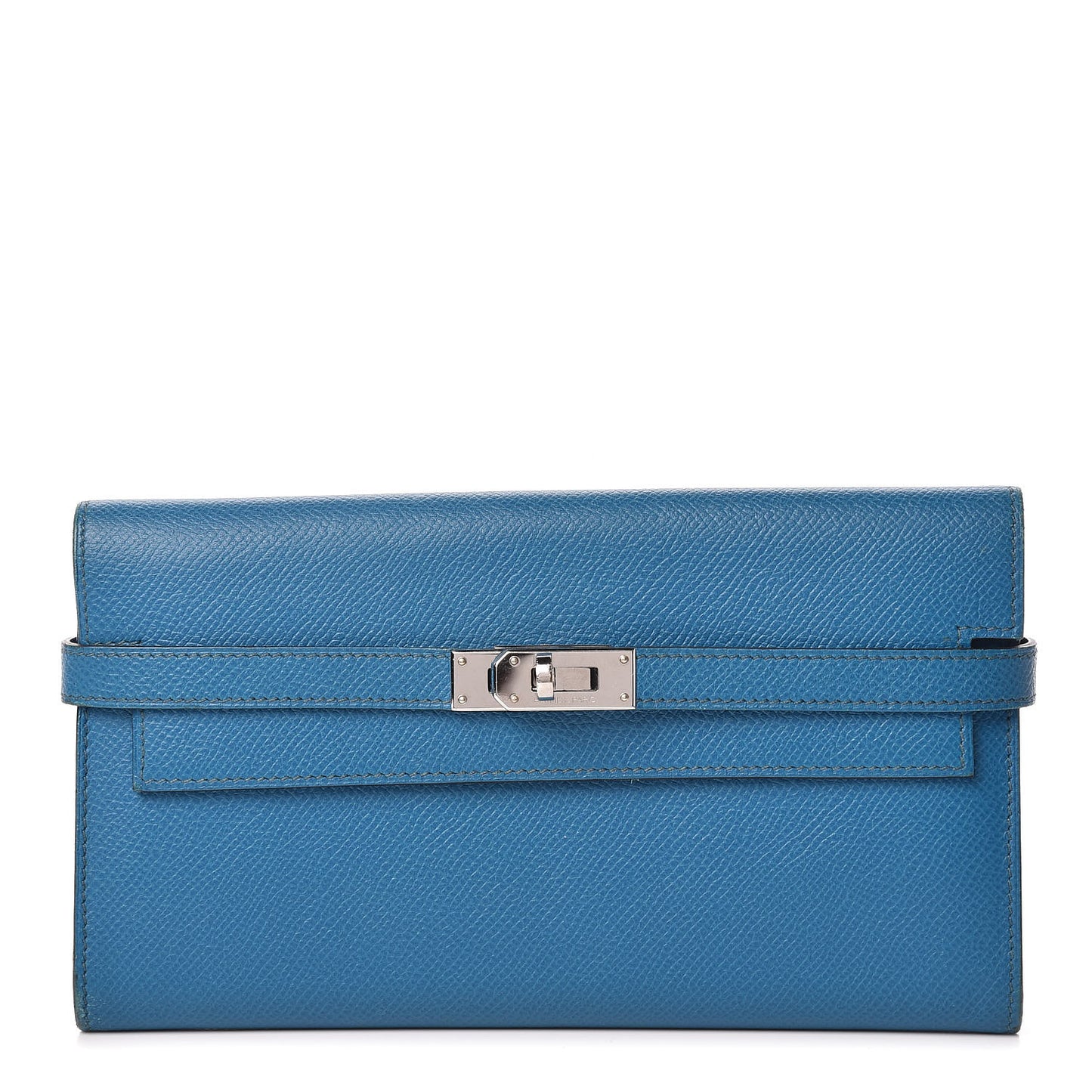 Epsom Kelly Longue Wallet Bleu Izmir