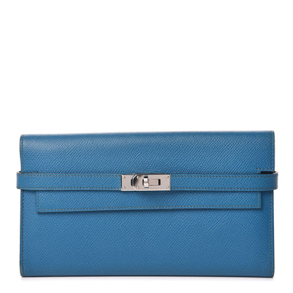 Hermes Epsom Kelly Longue Wallet Bleu Izmir 1 of 7