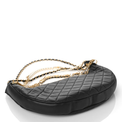Chanel Lambskin Quilted All About Chains Hobo Black 4 of 12
