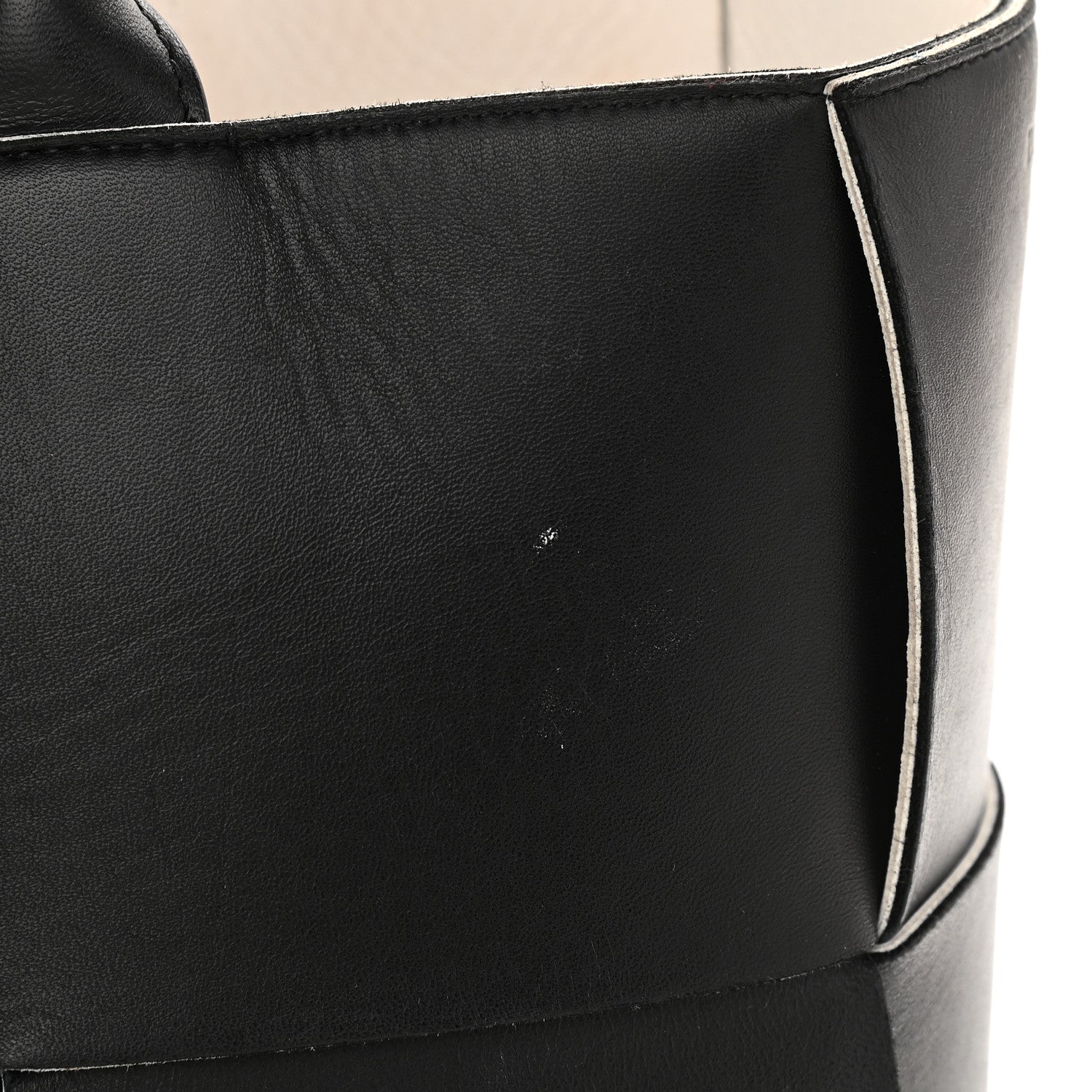 Bottega Veneta Nappa Maxi Intrecciato Small Arco Tote Black White 10 of 18