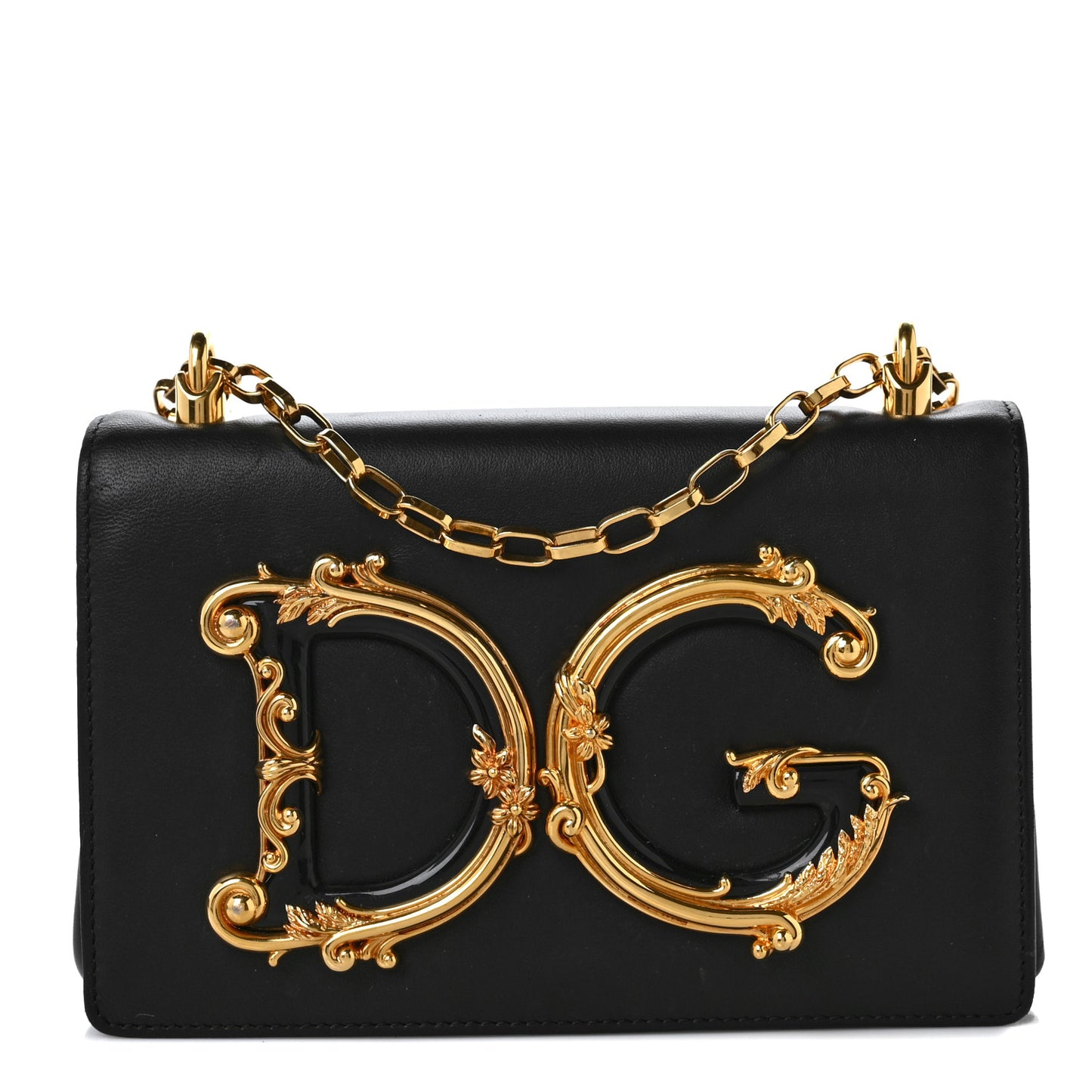 Nappa DG Girls Shoulder Bag Black