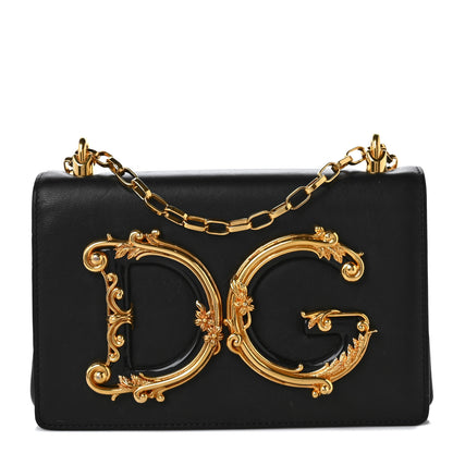 Dolce & Gabbana Nappa DG Girls Shoulder Bag Black 1 of 10