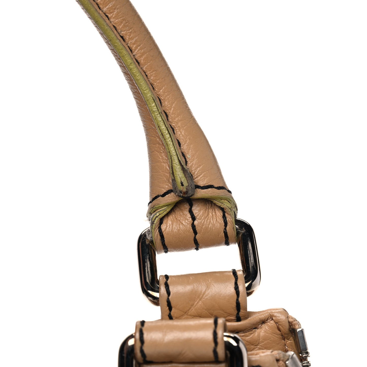 Grained Calfskin Tassel Hobo Beige