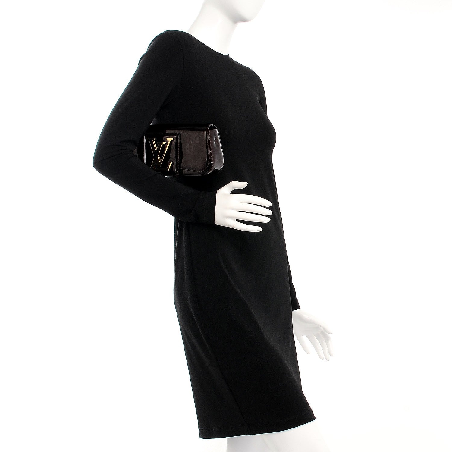 Louis Vuitton Patent Sobe Clutch Amarante 2 of 6