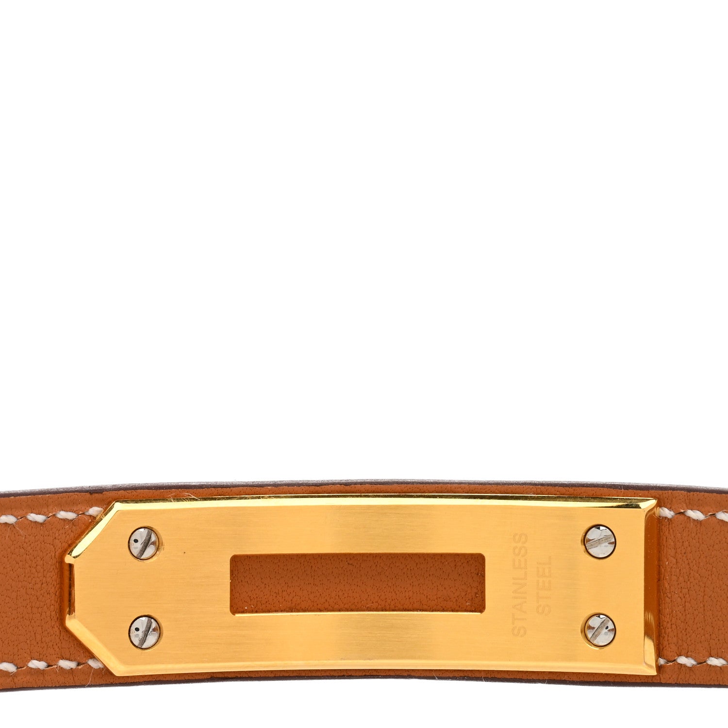 Hermes Stainless Steel Courchevel 20mm Kelly Cadena Quartz Watch Gold 4 of 4