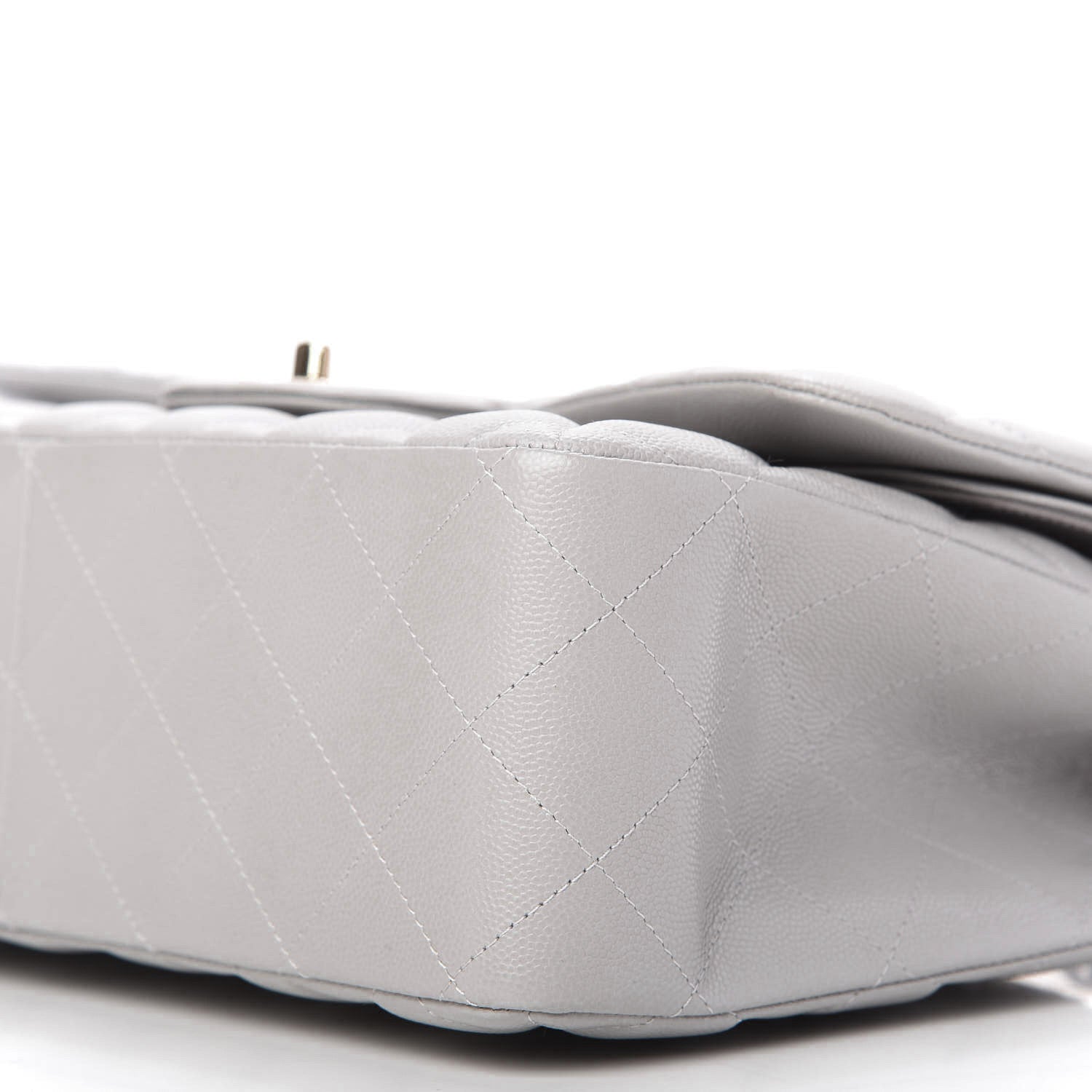 Chanel Caviar Quilted Jumbo Double Flap Grey 8 of 9