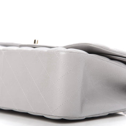 Chanel Caviar Quilted Jumbo Double Flap Grey 8 of 9
