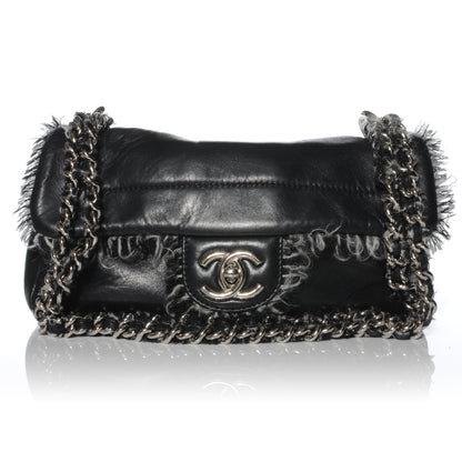 Chanel Lambskin Tweedy Flap Black 1 of 9