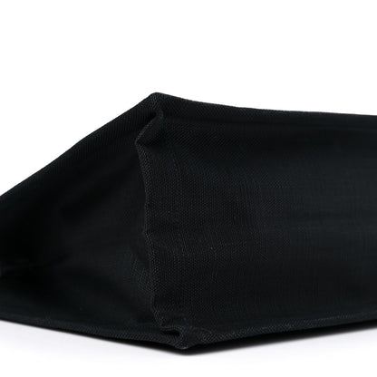 Saint Laurent Raffia Linen Calfskin Small Rive Gauche Tote Black 8 of 9