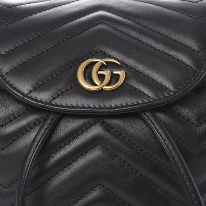 Gucci Calfskin Matelasse GG Marmont Flap Backpack Black 9 of 11