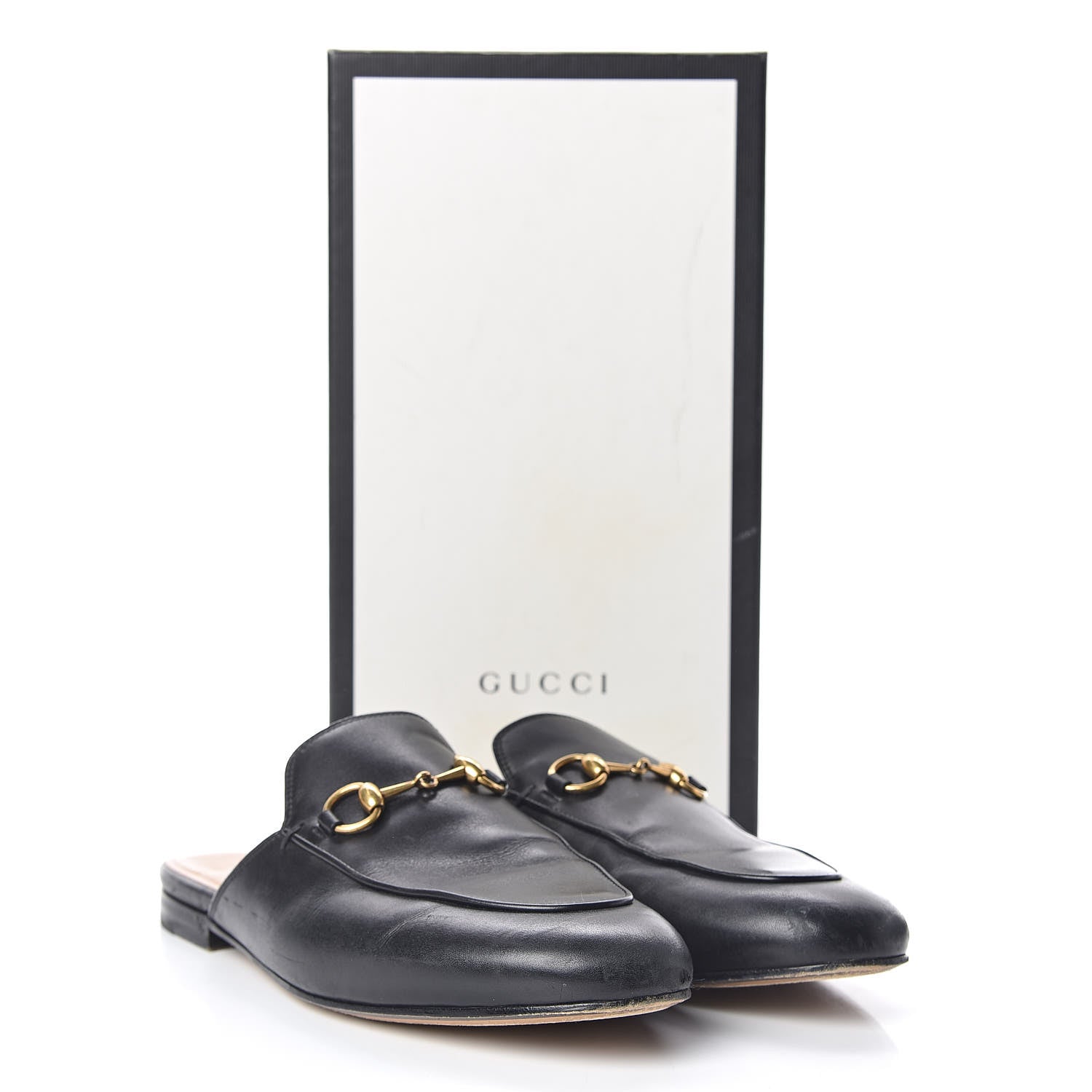 Gucci Calfskin Womens Princetown Slippers 37.5 Black 13 of 13