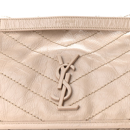 Saint Laurent Crinkled Calfskin Matelasse Monogram Medium Niki Chain Satchel Light Natural 9 of 11