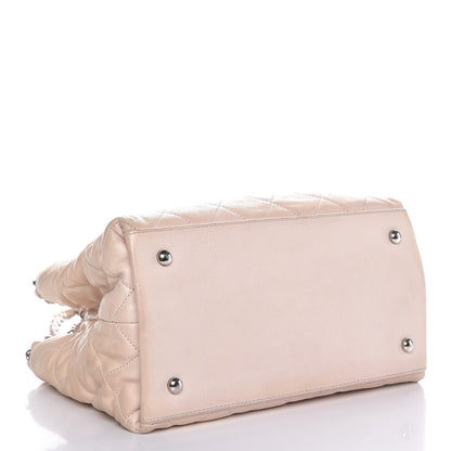 Chanel Lambskin Quilted Mini Chain Me Tote Light Beige 4 of 13
