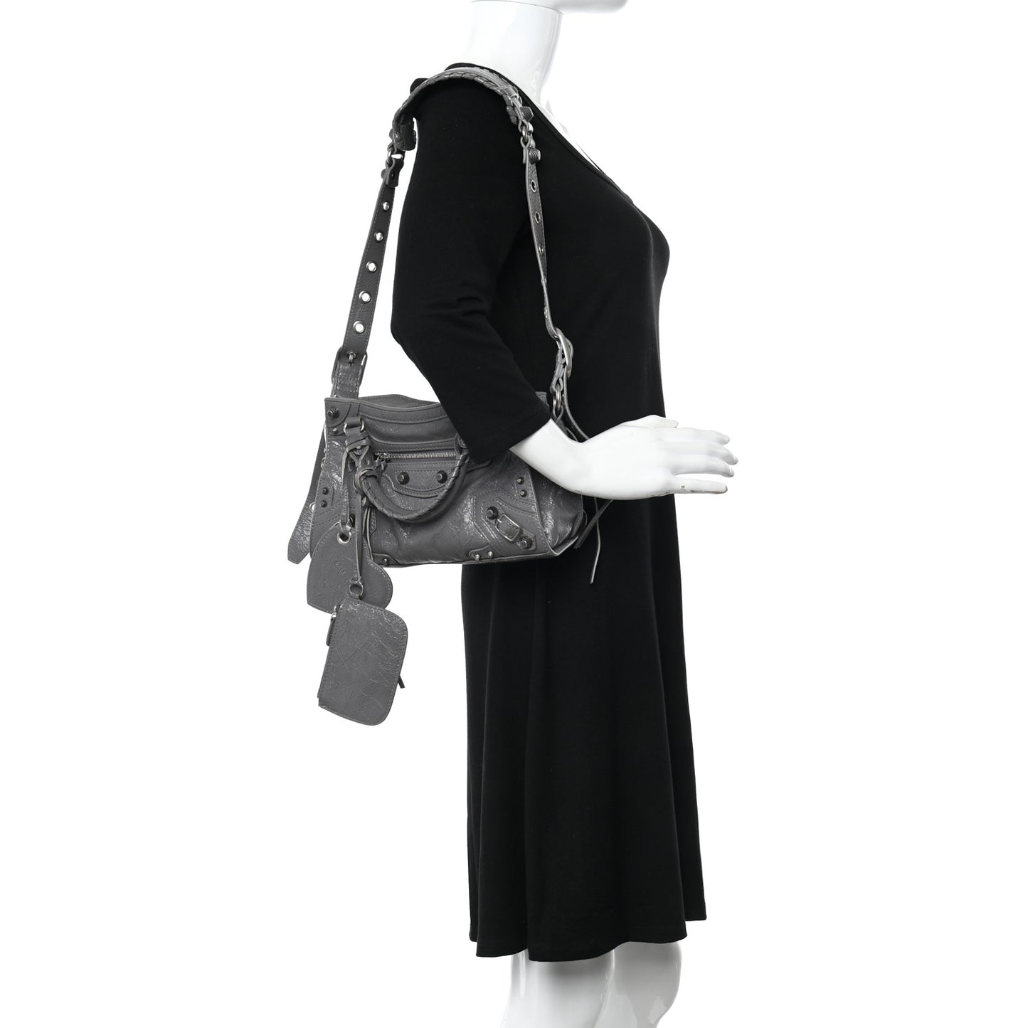 Agneau Arena Neo Cagole Handbag XS Dark Grey
