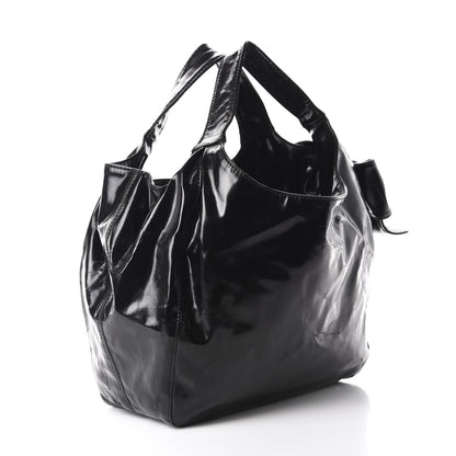 Valentino Garavani Patent Lacca Large Nuage Bow Hobo Black 3 of 15
