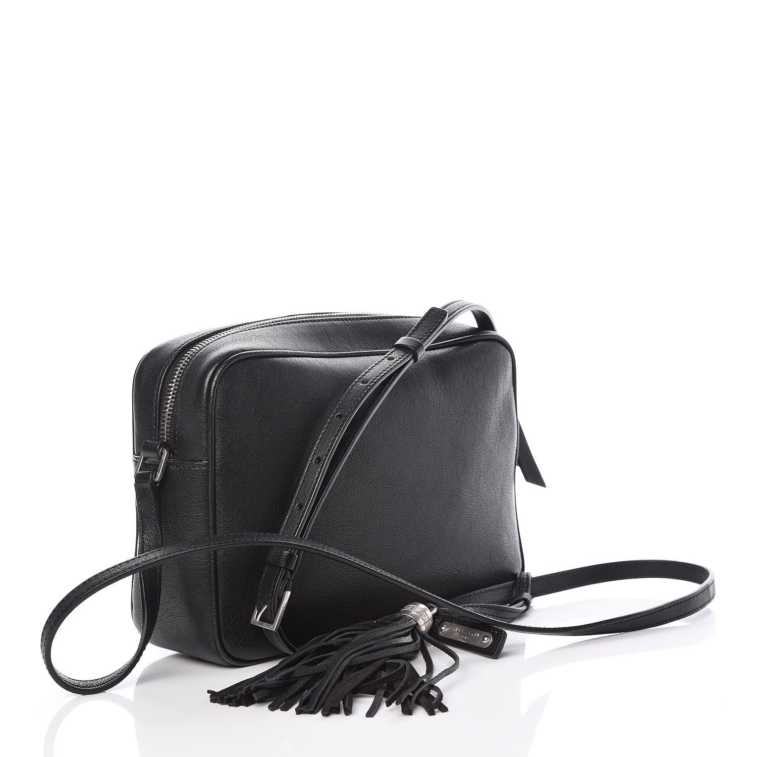 Saint Laurent Lambskin Monogram Small Lou Camera Bag Black 3 of 9