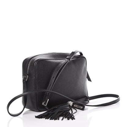 Saint Laurent Lambskin Monogram Small Lou Camera Bag Black 3 of 9