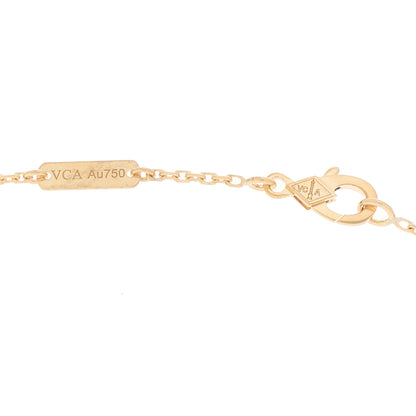 Van Cleef & Arpels 18K Yellow Gold Carnelian Vintage Alhambra Pendant Necklace 5 of 6
