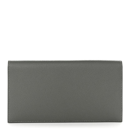Hermes Evercolor Citizen Twill Long Wallet Gris Meyer 1 of 9