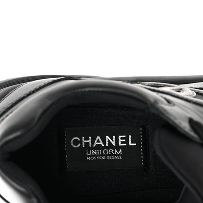 Chanel Fabric Calfskin Suede Mens CC Uniform Sneakers 41 Black 8 of 10