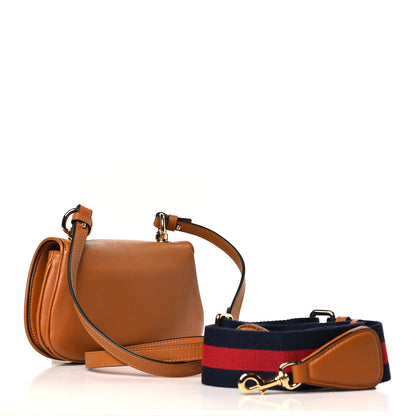 Gucci Roxy Calfskin Web Mini Blondie Shoulder Bag Cognac 3 of 8