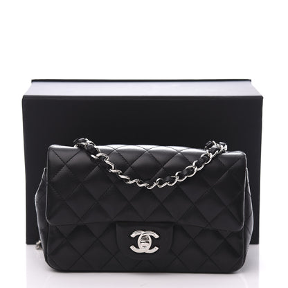 Chanel Lambskin Quilted Mini Rectangular Flap Black 10 of 10