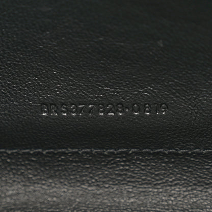 Saint Laurent Grain De Poudre Matelasse Chevron Monogram Chain Wallet Black 7 of 15