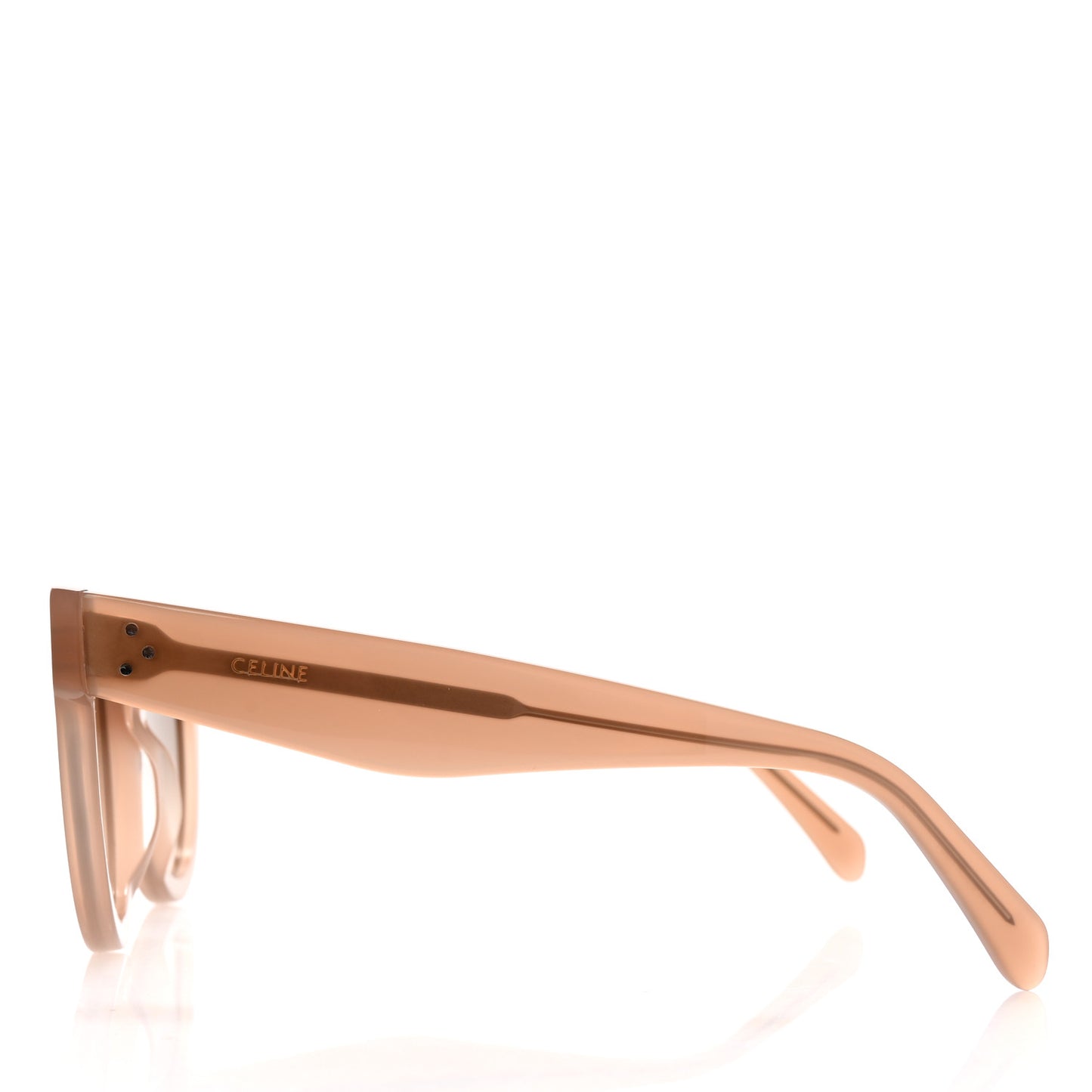 Acetate Studded Mineral Round Sunglasses CL4003IN Light Brown