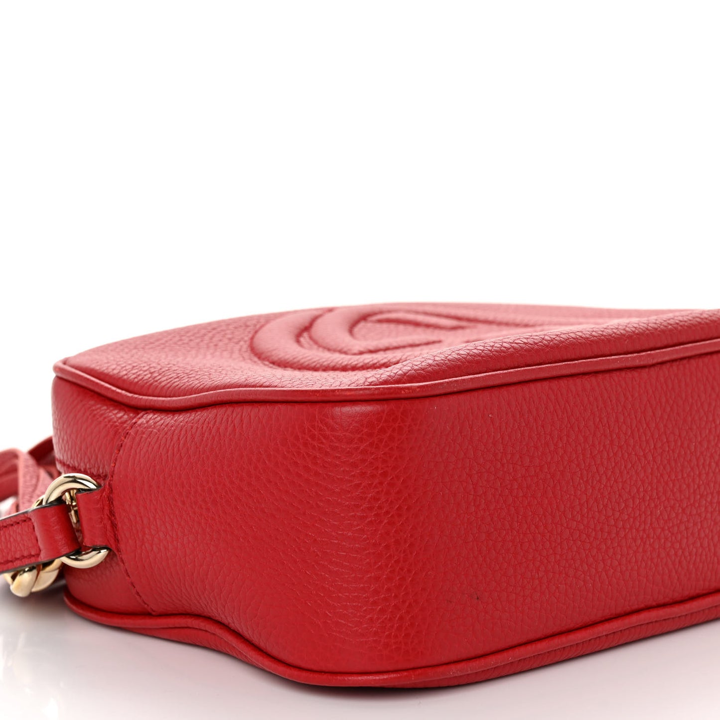 Pebbled Calfskin Small Soho Disco Bag Tabasco Red