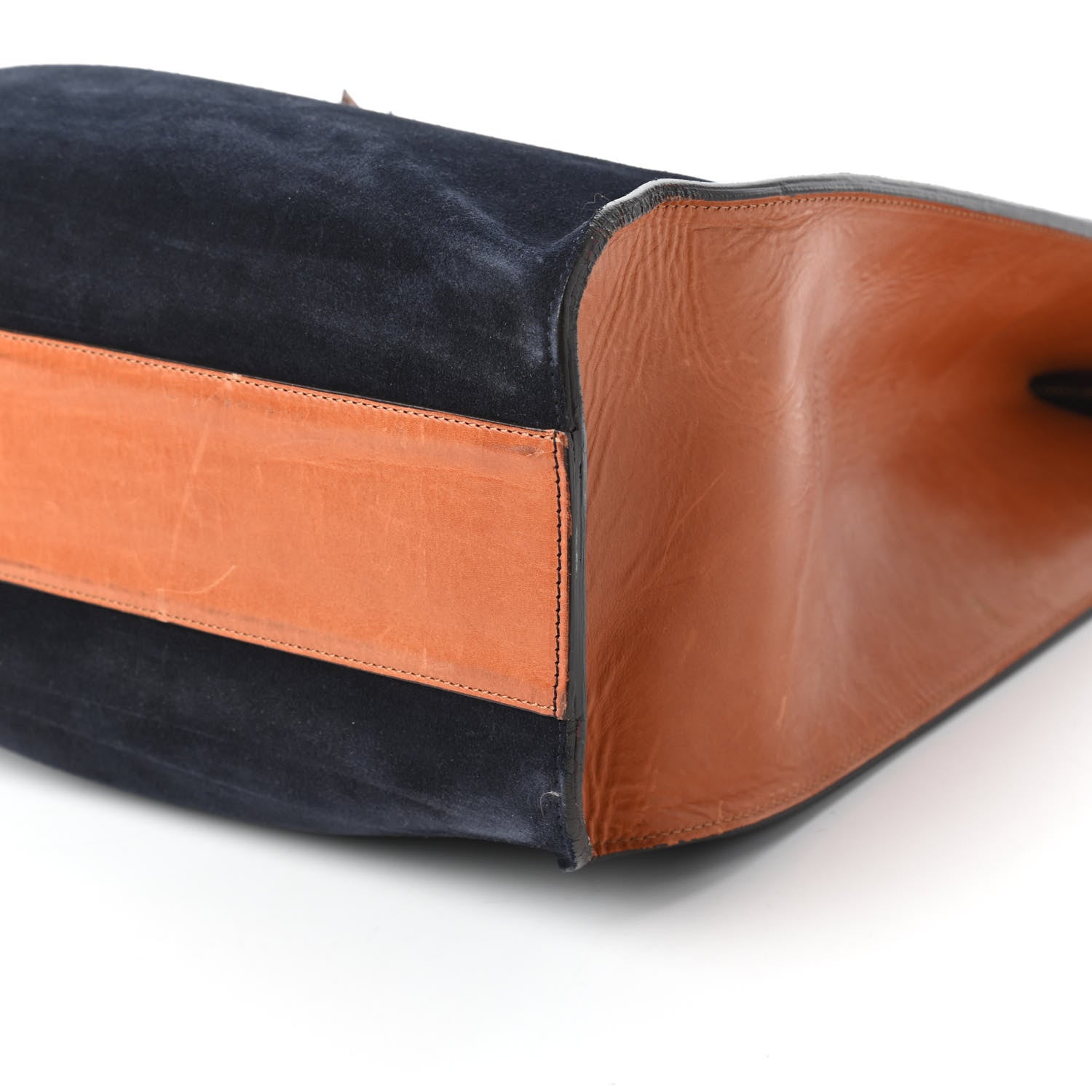 Chloe Suede Calfskin Lina Tote Ink Blue 7 of 10