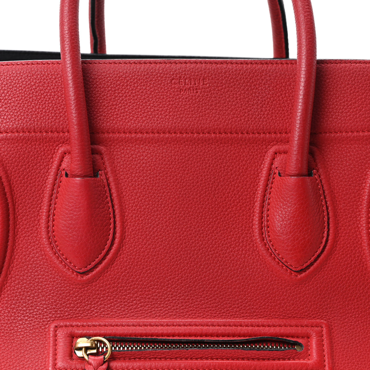 Baby Grained Calfskin Medium Phantom Luggage Carmin
