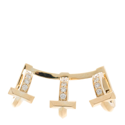 Tiffany 18K Rose Gold Diamond T T1 Ear Cuff Earring 7 of 15