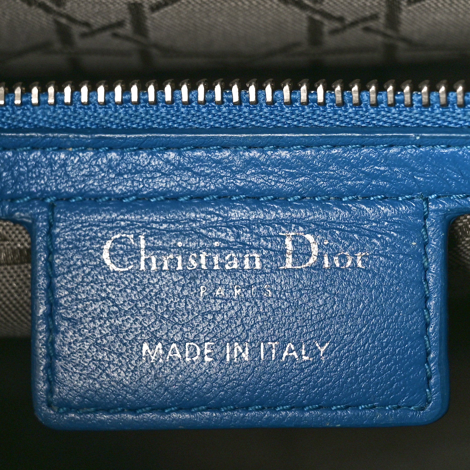 Christian Dior Lambskin Cannage Large Lady Dior Blue 6 of 9