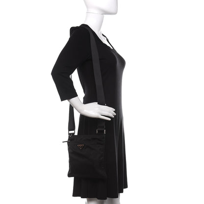 Prada Tessuto Nylon Messenger Bag Black 2 of 11