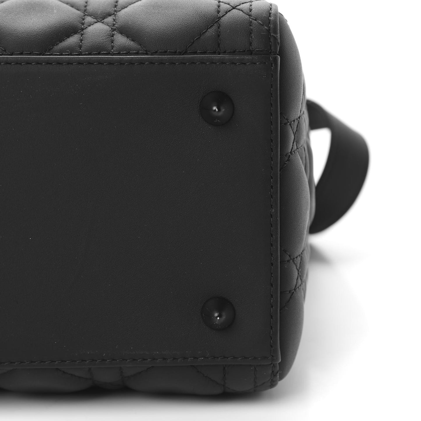 Ultra Matte Calfskin Cannage Medium Lady Dior Black