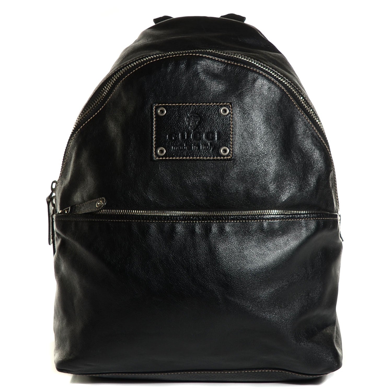 Gucci Calfskin Medium Classic Backpack Black 1 of 10