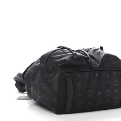 MCM Nylon Monogram Small Tivitat Two-Pocket Backpack Black 5 of 10