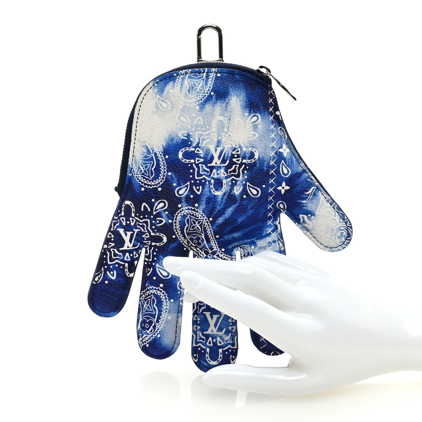 Cowhide Monogram Bandana High 5 Coin Purse Blue