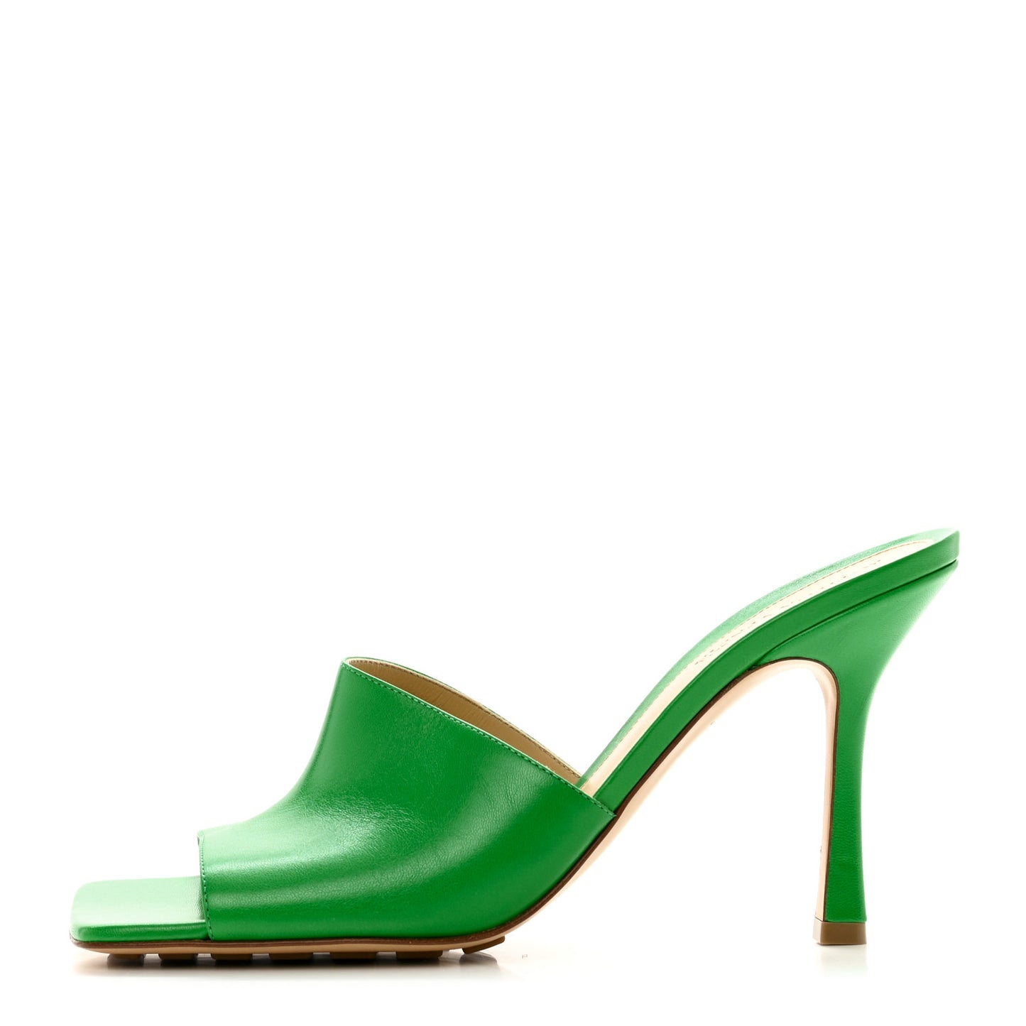 Lambskin Stretch Mule Sandals 40 Grass