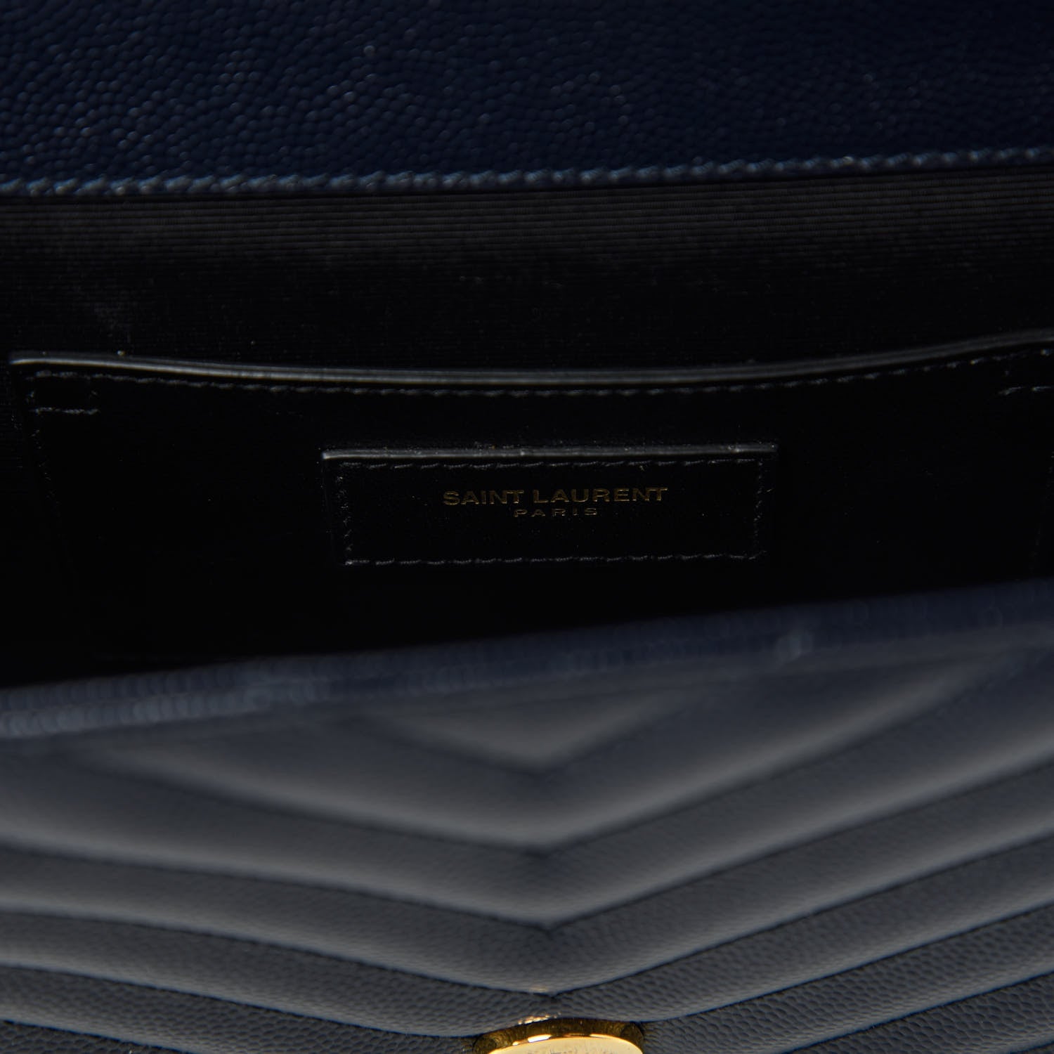 Saint Laurent Grain De Poudre Matelasse Chevron Medium Monogram Satchel Black 8 of 10