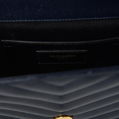 Saint Laurent Grain De Poudre Matelasse Chevron Medium Monogram Satchel Black 8 of 10