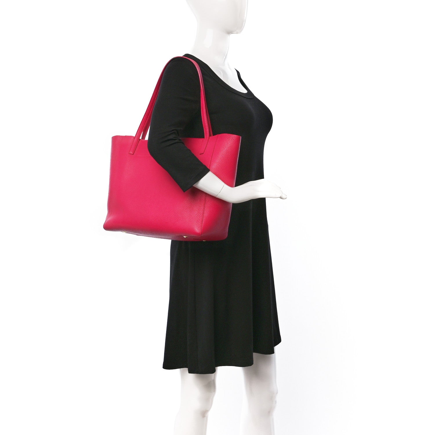 Salvatore Ferragamo Calfskin Mimi Tote Begonia 2 of 8