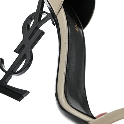 Saint Laurent Patent Calfskin 110 Opyum Sandals 38 Neutro 11 of 11