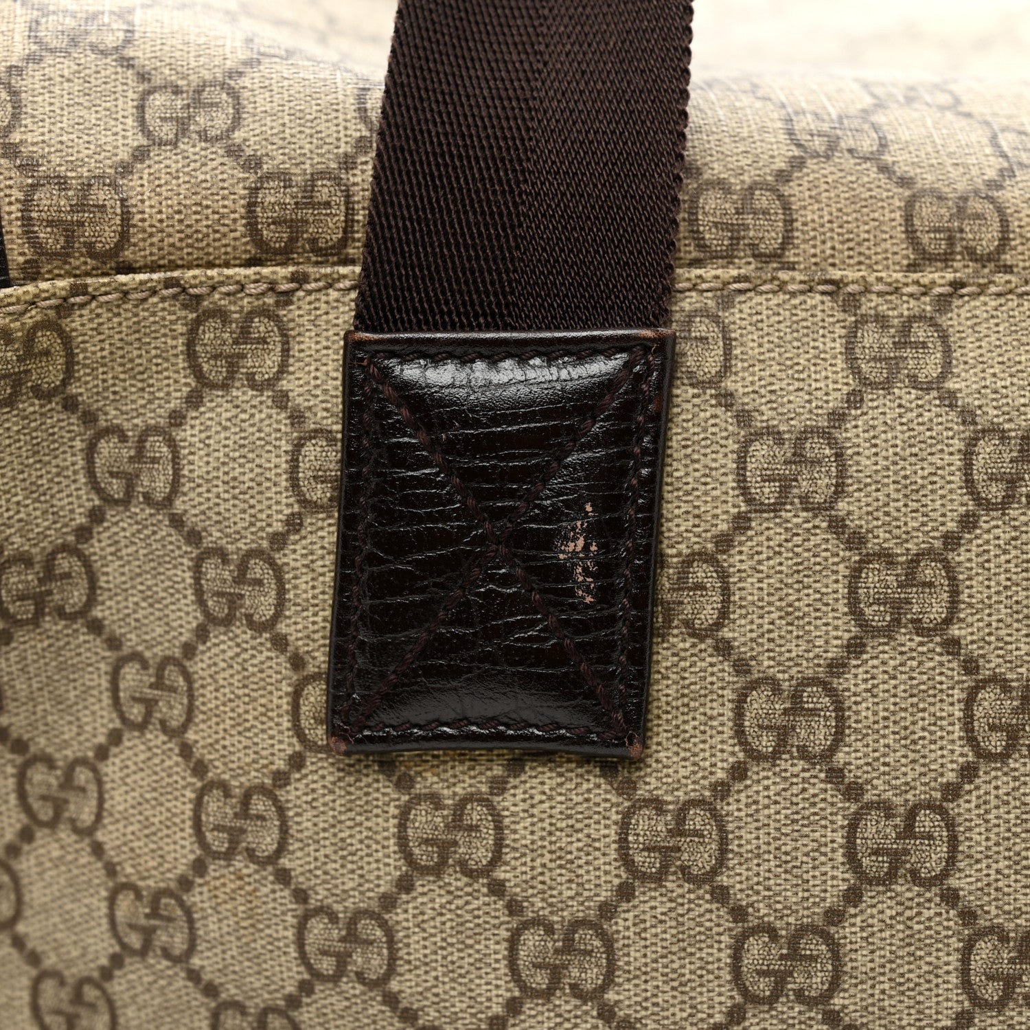 Gucci GG Supreme Monogram Two Wheel Suitcase Brown 9 of 12