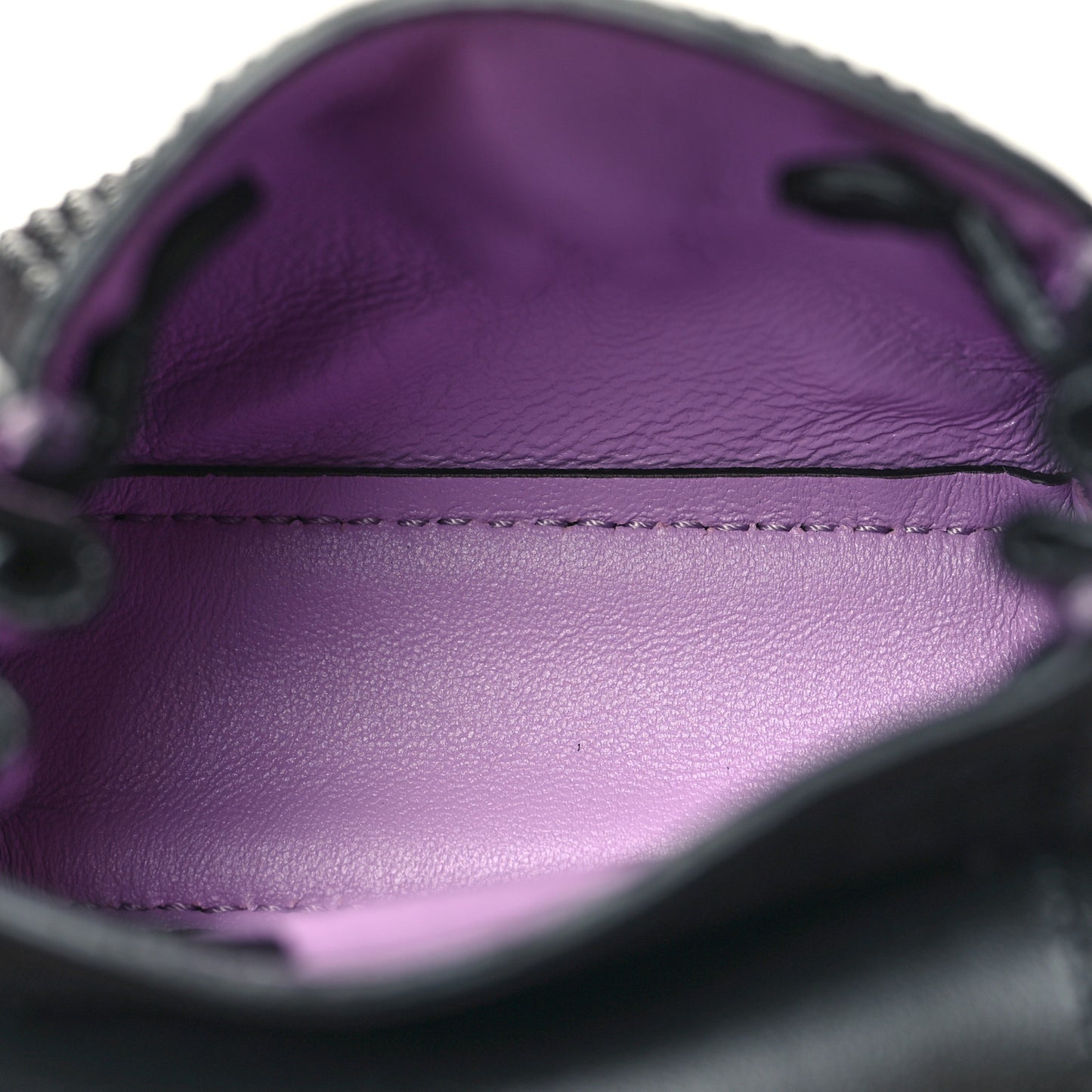 Suede Crystal Studded Micro La Medusa Bag Black
