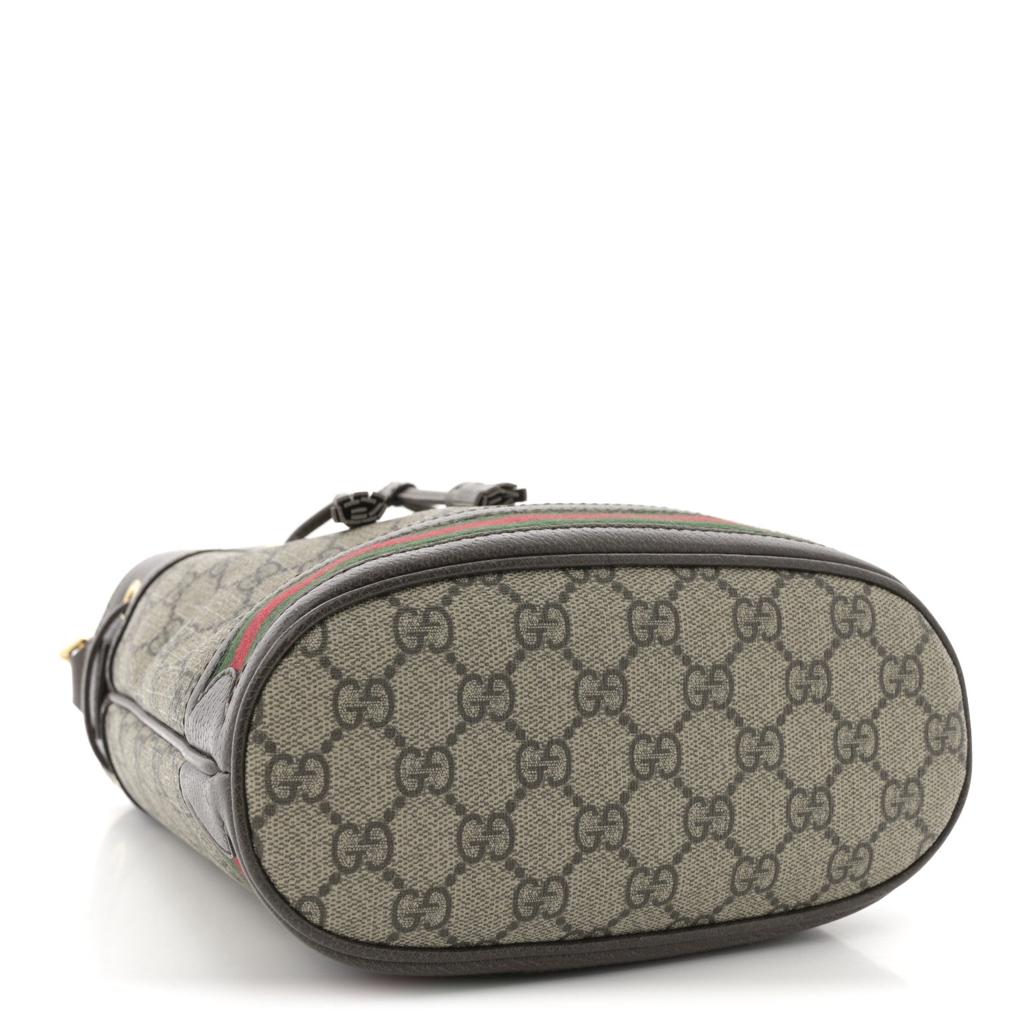 Gucci GG Supreme Monogram Web Small Ophidia Bucket Bag Brown 4 of 11