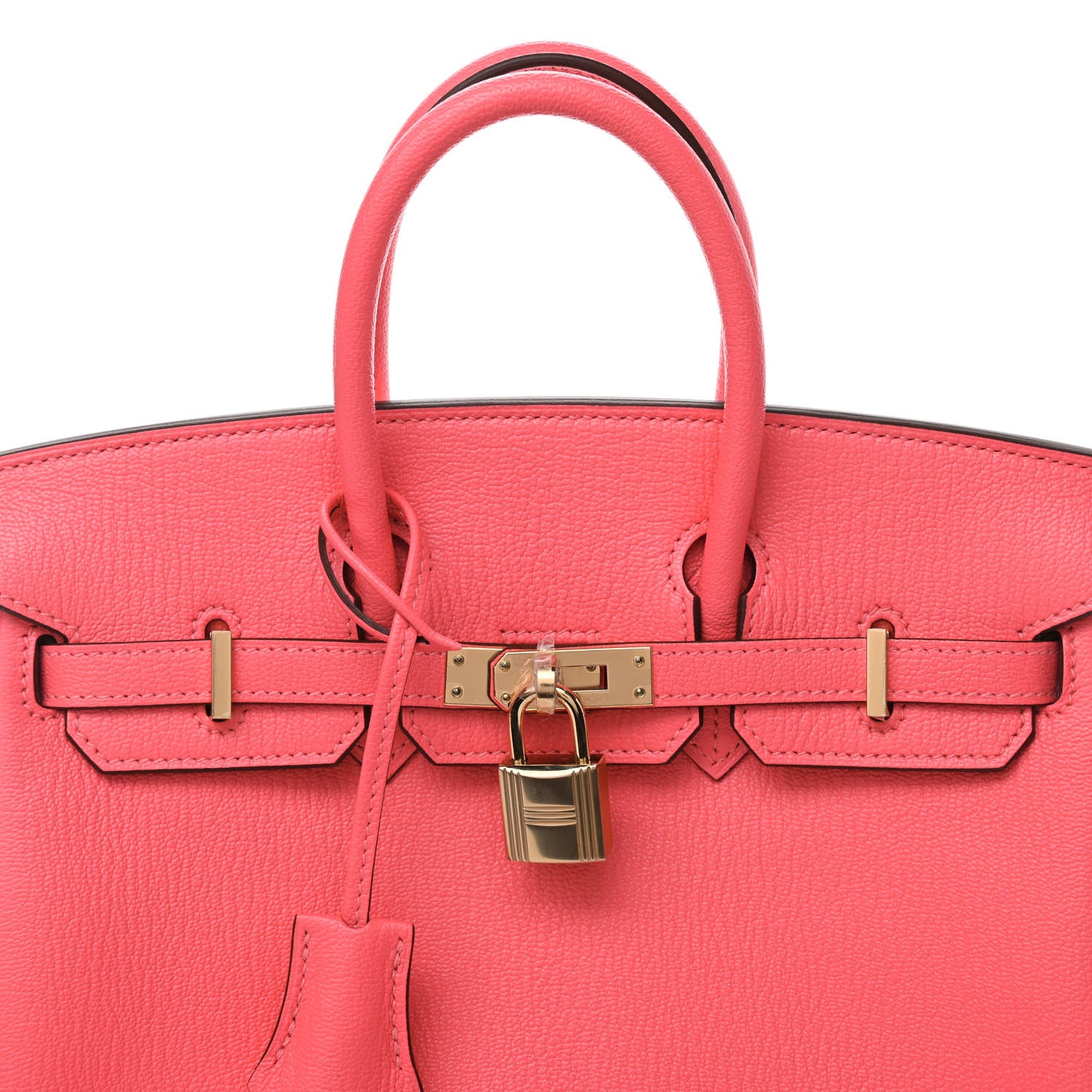 Hermes Chevre Mysore Horseshoe Birkin 25 Rose Azalee Lime 8 of 11