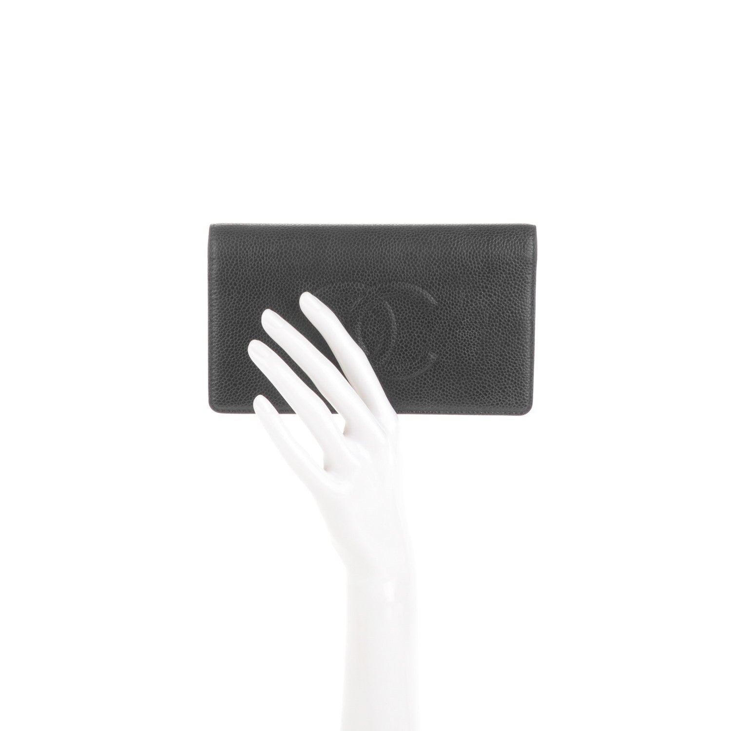 Chanel Caviar Timeless CC Yen Wallet Black 2 of 8
